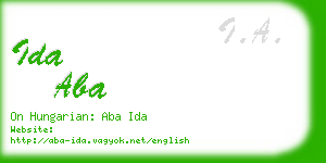 ida aba business card